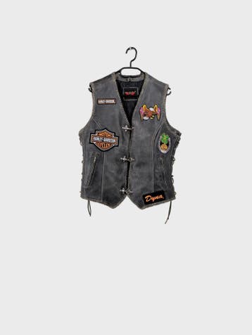 HARLEY-DAVIDSON Leren bodywarmers Dames maat XXL Grijs, Ophalen of Verzenden, Nieuw