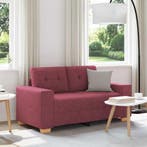 vidaXL Loveseat Bank Wijnrood 160x77x82 cm Stof, Verzenden, Nieuw, Stof