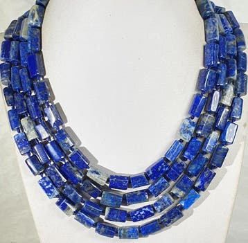 NATUURLIJKE LAPIS LAZULI UIT AFGHANISTAN - ZEER LANG - VREDE