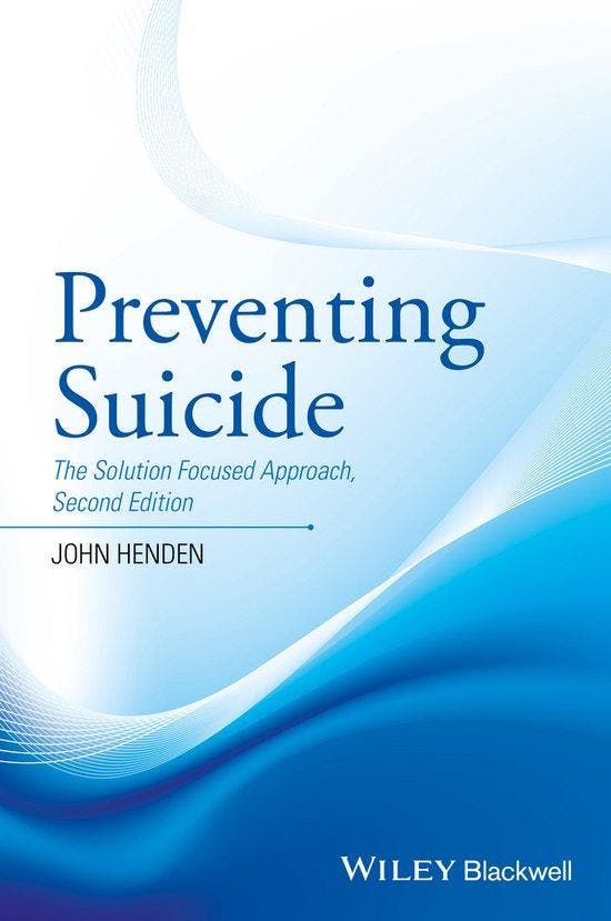 Preventing Suicide Solution Approach 9781119162957, Boeken, Taal | Engels, Gelezen, Verzenden