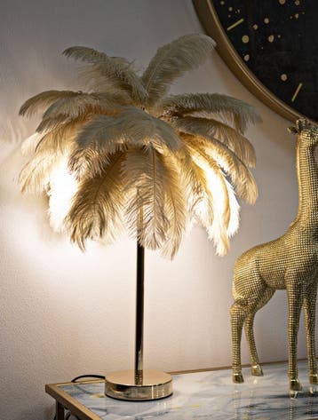TAFELLAMP PALM CAMMELLO CM Ø 55X60, Huis en Inrichting, Ophalen of Verzenden, Nieuw
