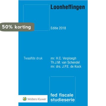 Loonheffingen / 2018 / Fed fiscale studieserie - J.P.E de, Verzenden, Zo goed als nieuw, J.P.E de Kock