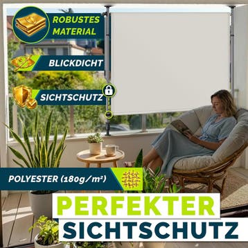 Klemluifel - Balkon luifel - Verticale luifel - 120 x 310 cm, Verzenden, Zo goed als nieuw