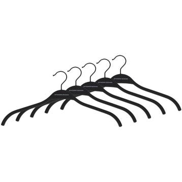 Spinder Design Rosa kledinghangers (set van 5 stuks) - zwart, Verzenden, Nieuw