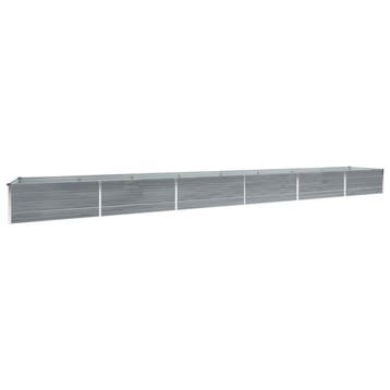 vidaXL Plantenbak verhoogd 600x80x45 cm gegalvaniseerd staal, Tuin en Terras, 100 cm of meer, Verzenden, Nieuw, Metaal