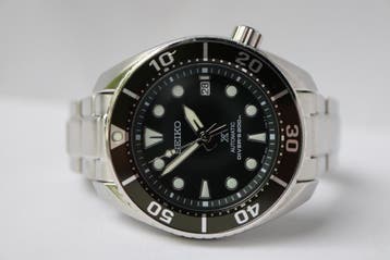 Horloge Seiko Prospex Sumo Green 08/23 Full set, Goede staat, Staal, Polshorloge, Zo goed als nieuw, Seiko