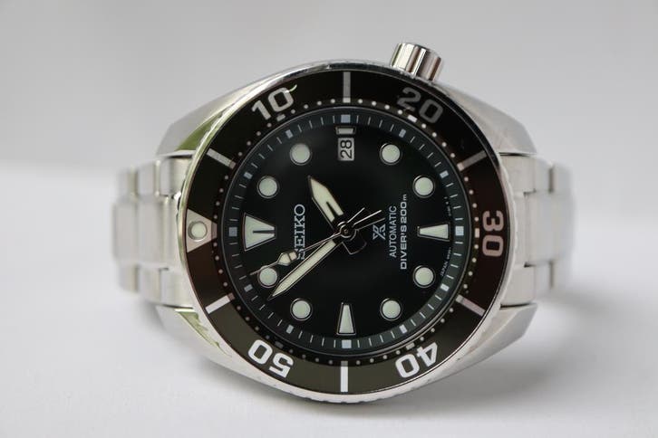 Horloge Seiko Prospex Sumo Green 08/23 Full set, Goede staat, Sieraden, Tassen en Uiterlijk, Horloges | Heren, Staal, Zo goed als nieuw