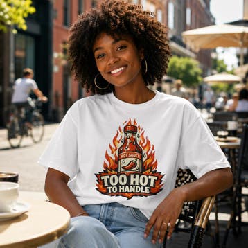 Too Hot To Handle Retro T-shirt, Kleding | Dames, T-shirts, Overige kleuren, Verzenden, Nieuw, DsignrS