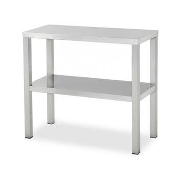 HCB Basic-line Dubbele etagère brug - 80 x 35 x 70 cm - RVS, Verzenden, Nieuw in verpakking