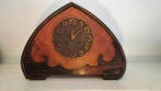 Amsterdamse School pendule klok - Art Deco eiken-, Antiek en Kunst, Antiek | Klokken