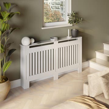 Radiatorombouw Vila, in lamellenontwerp, met plank, Verzenden, Nieuw