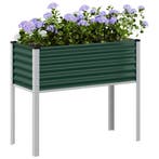 vidaXL Plantenbak Groen 100x45x90 cm Staal, Verzenden, Nieuw, Metaal