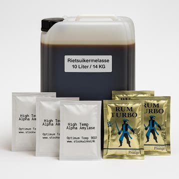 14 Kilo/10 Liter  Melasse, 3x Rum Gist, 3x Alpha Amylase..., Ophalen of Verzenden