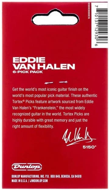 Jim Dunlop Eddie Van Halen Frankenstein plectrum 0.73 mm, Muziek en Instrumenten, Ophalen of Verzenden, Nieuw, Elektrische gitaar