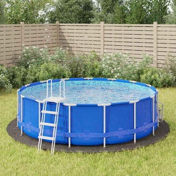 vidaXL Zwembadgrondzeil Ø428 cm polyester geotextiel, Verzenden, Nieuw