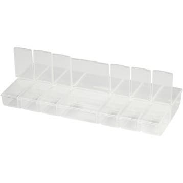 Opslag doos, H: 2,8 cm, afm 24x11 cm, 1 stuk, Nieuw