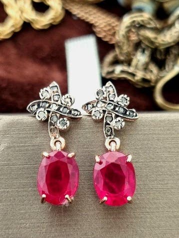 Zonder minimumprijs - Oorbellen - 9 kt. Zilver, Roségoud, Sieraden, Tassen en Uiterlijk, Oorbellen, Nieuw