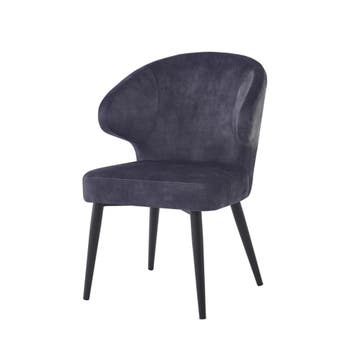 Eetkamerstoelen Donna Anthracite Velvet 2 Stuks | Nieuw, Huis en Inrichting, Ophalen of Verzenden, Nieuw