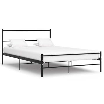 vidaXL Bedframe metaal zwart 160x200 cm, Huis en Inrichting, Slaapkamer | Bedden, Verzenden, Zwart, 200 cm, Metaal