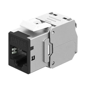 Keystone RJ45 | Goobay | Cat6a STP (Zwart), Verzenden, Nieuw