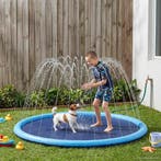 vidaXL Waterspeelmat voor kinderen en honden Blauw Ø200 x 9, Verzenden, Nieuw