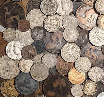 Wereld. 200+ Old Coins. | from 1800s to 1950s | (Zonder