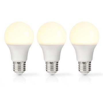 Led lamp E27 | Peer | Nedis | 3 stuks (8.5W, 806lm, 2700K), Verzenden, Nieuw