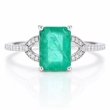 Zonder minimumprijs - Ring Platina - 2.24ct. tw. Smaragd -, Nieuw