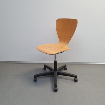 GROTE PARTIJ Ahrend houten werkstoelhouten kuip - beuken, Ophalen of Verzenden