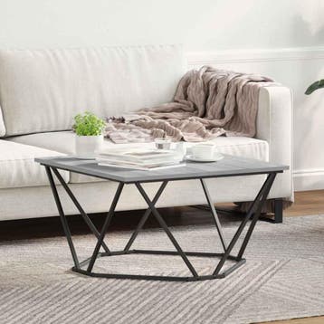 vidaXL Salontafel Grijs Sonoma 80 x 80 x 45 cm, Verzenden, Vierkant, Nieuw, 50 tot 100 cm