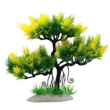 Bonsaiboom groen/geel 24 cm / Aquariumdecoratie As-256, Verzenden, Nieuw, Gevuld zeewateraquarium