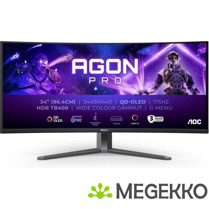 AOC AGON PRO AG346UCD 34  Wide Quad HD 175Hz OLED Curved, Computers en Software, Monitoren, Nieuw, Verzenden