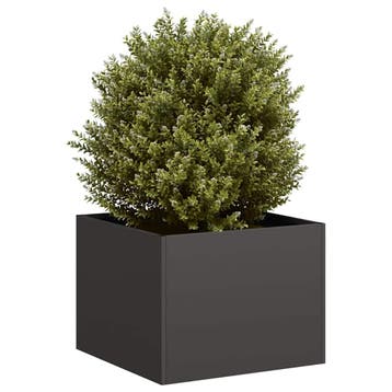 vidaXL Plantenbak 40x40x30 cm staal zwart, Verzenden, Minder dan 60 cm, Nieuw, Metaal