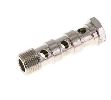 Banjobout 3-weg Vernikkeld Messing G3/8 Buitendraad 57mm, Verzenden, Nieuw