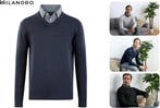 2dekans | Milanoro - Herenpullover met overhemdkraag - Navy, Kleding | Heren, Ophalen of Verzenden, Zo goed als nieuw, Maat 56/58 (XL)