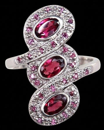 Granaat - Zilver, Het frambozenprisma – Ring Grenaat