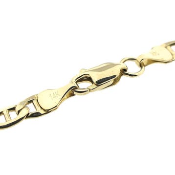 Gouden marineschakel ketting, Ophalen of Verzenden, Gebruikt, Goud, Goud