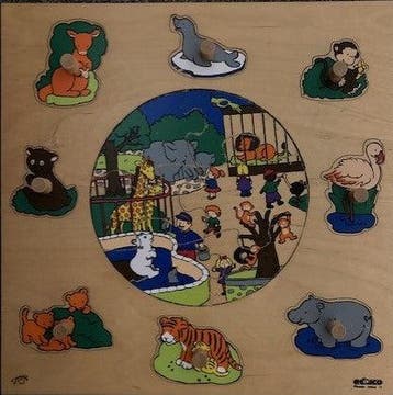 Educo Puzzel Dierentuin (6 en 8 stukjes, zie omschrijving), Verzenden, Nieuw