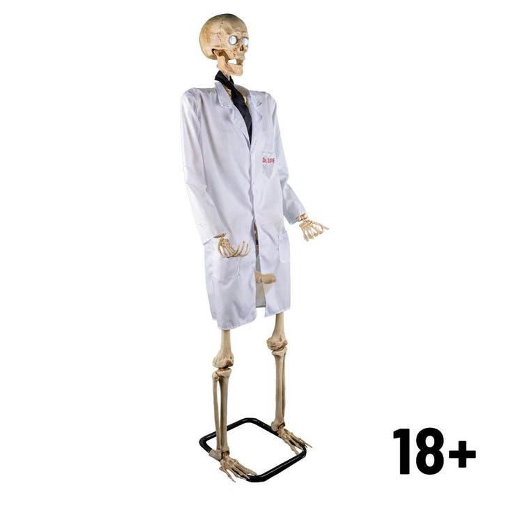 Halloween Decoratie Doctor Love Skelet Met Docters Jas 152cm, Kinderen en Baby's, Speelgoed | Poppen, Overige typen, Nieuw, Verzenden