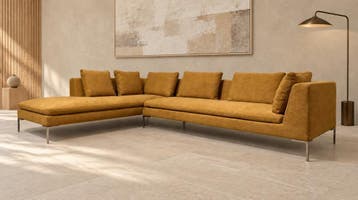 NIEUW GESTOFFEERD BB Italia Charles Hoekbank + GARANTIE, Hoekbank, Ophalen of Verzenden, Vierpersoons of meer, Design Bank Bankstel Zetel Hoekbank B&B Italia