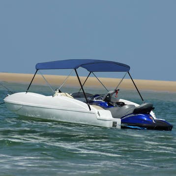 vidaXL Biminitop 2-boogs 180x150x110 cm marineblauw, Verzenden, Nieuw