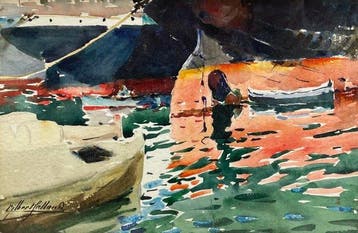 Gilbert Galland (1870-1956) - Reflet de l’eau proche des