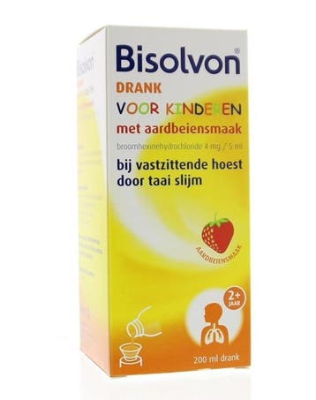Bisolvon Drank kind - aardbei - 200 ml, Verzenden, Nieuw