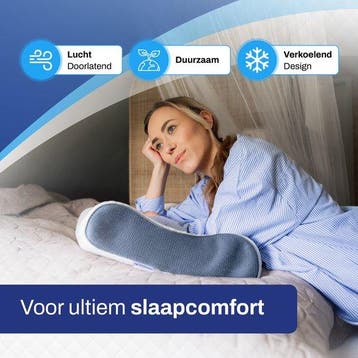 2dekans | Sleeptight Ergonomisch Hoofdkussen Wit –, Huis en Inrichting, Slaapkamer | Beddengoed, Ophalen of Verzenden, Gebruikt