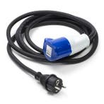 CEE verloopkabel | Perel | 3 meter (Schuko naar CEE), Doe-het-zelf en Verbouw, Elektra en Kabels, Verzenden, Nieuw