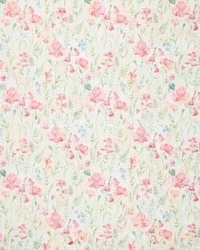 Broderie Katoen/Polyester Bloemen Roze, Nieuw, Roze
