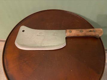 Keukenmes - Cleaver - Staal, Hout - Duitsland - Friedr. Paul