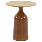June lounge tuintafel hoogglans keramiek caramel 45xH55 cm, Tuin en Terras, Tuintafels, Ophalen of Verzenden, Nieuw