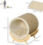 Stabiel Kattenhuis met Kraskant en Zacht Ligkussen, Dieren en Toebehoren, Verzenden, Nieuw