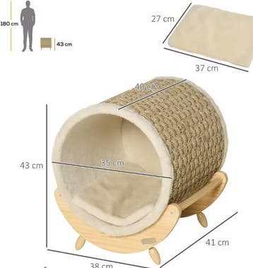 Stabiel Kattenhuis met Kraskant en Zacht Ligkussen, Verzenden, Nieuw